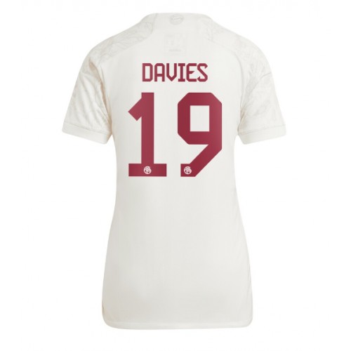 Fotballdrakt Dame Bayern Munich Alphonso Davies #19 Tredjedrakt 2023-24 Kortermet